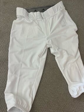 ADIDAS White Athletic Baseball Pants